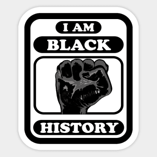 proud black fist Sticker